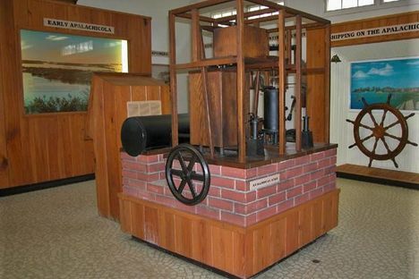 3/4 scale replica of Gorrie's patented ice machine, on display at the Museum.