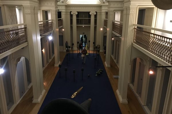 Exhibit by Samson Young at Talbot Rice Gallery.