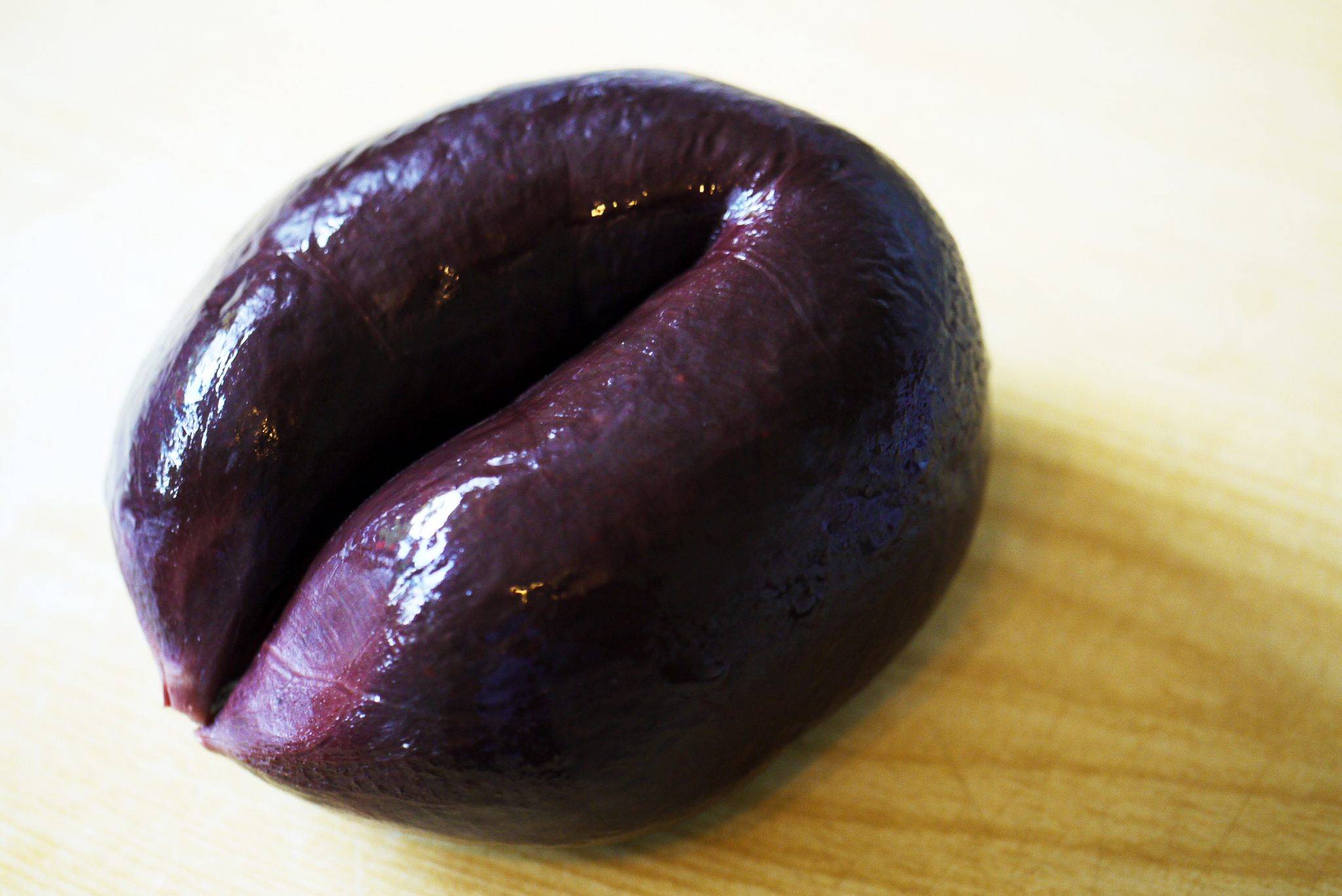Black pudding, a type of blood sausage. 