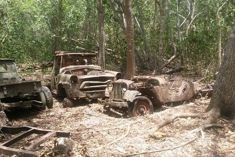 Another image of the rusty wrecks