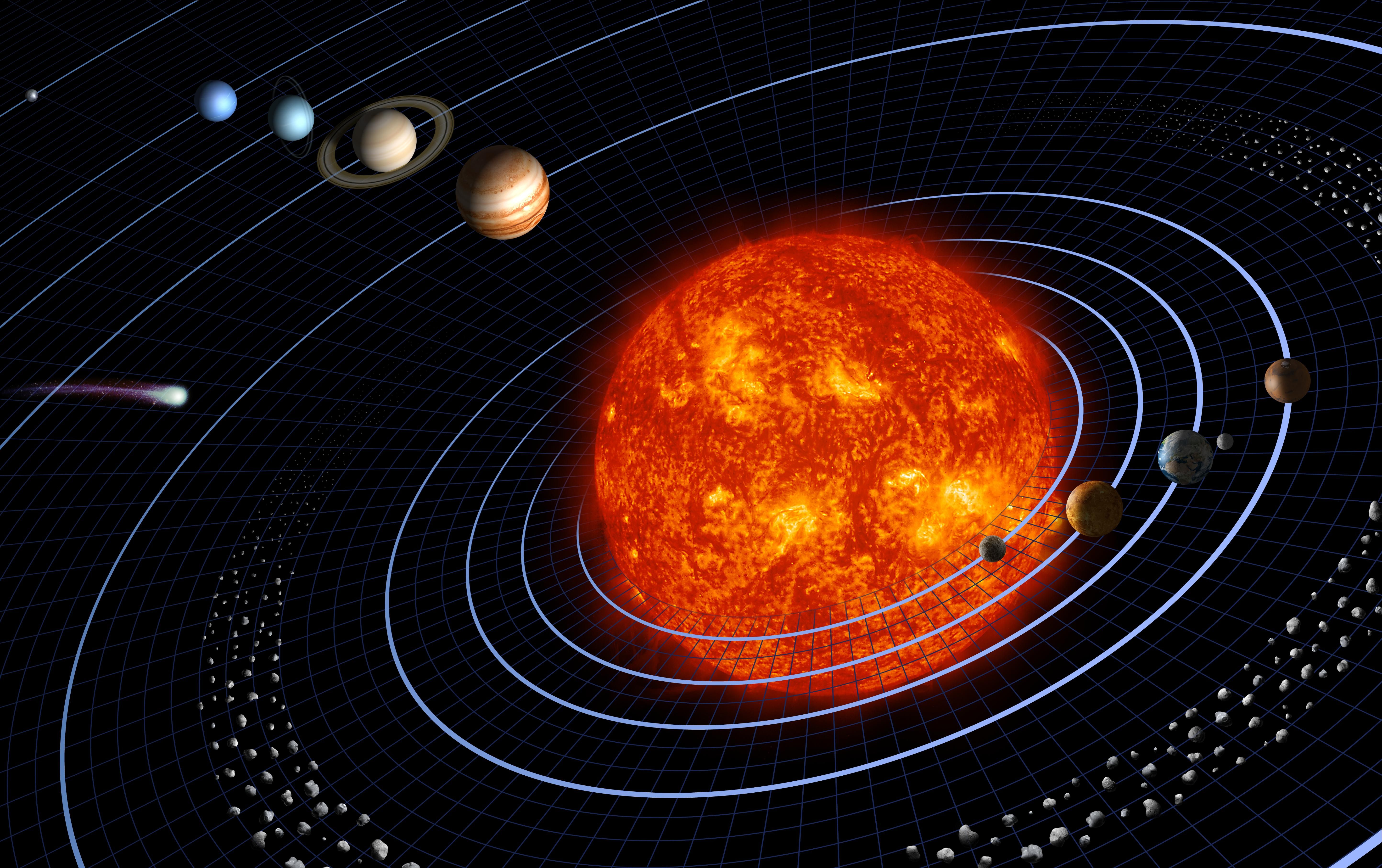 The planets vibrate with different harmonious overtones based on the length of their orbital cycles around the sun.