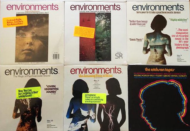 A selection of Environments albums, plus one other Teibel venture, "The Erickson Tapes."