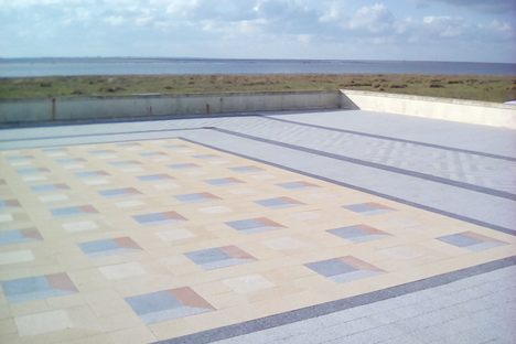 This tank has recently been given an attractive paved surface for use as a viewing platform over the Ribble estuary.