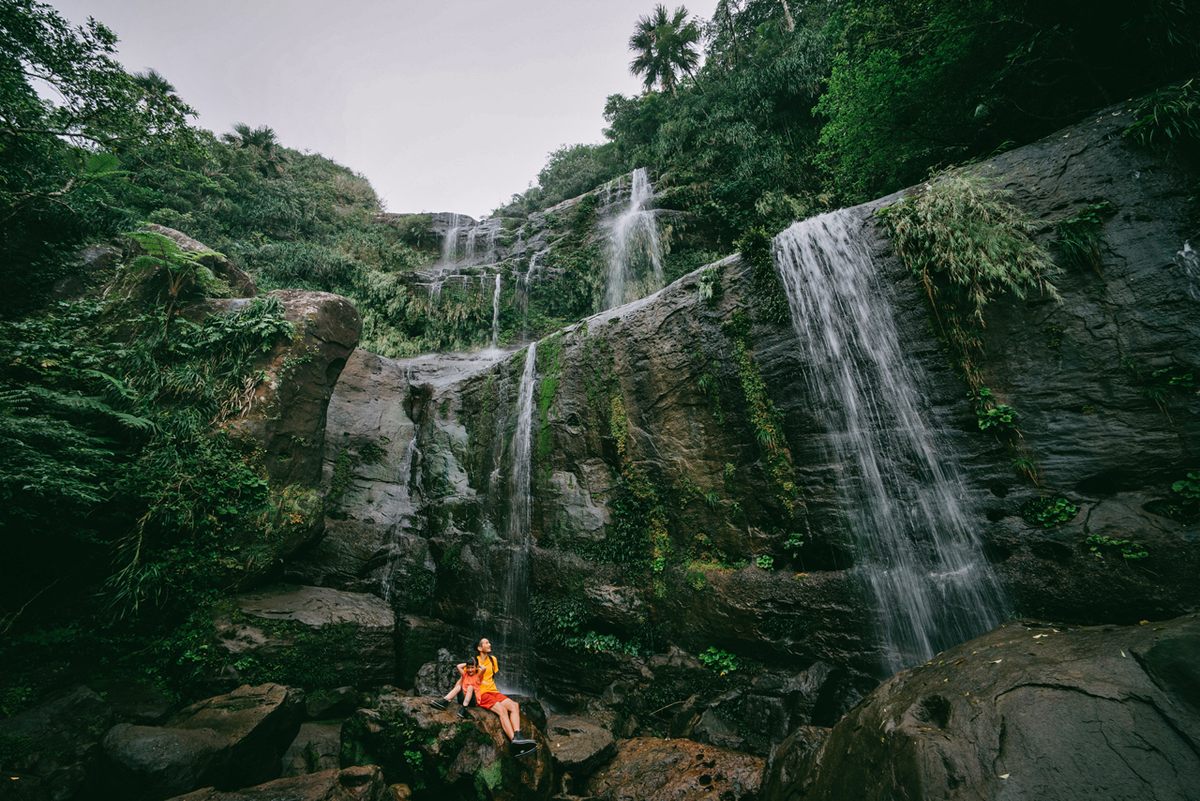 Visitors appreciate the island's waterfalls, but not the distance to a toilet.