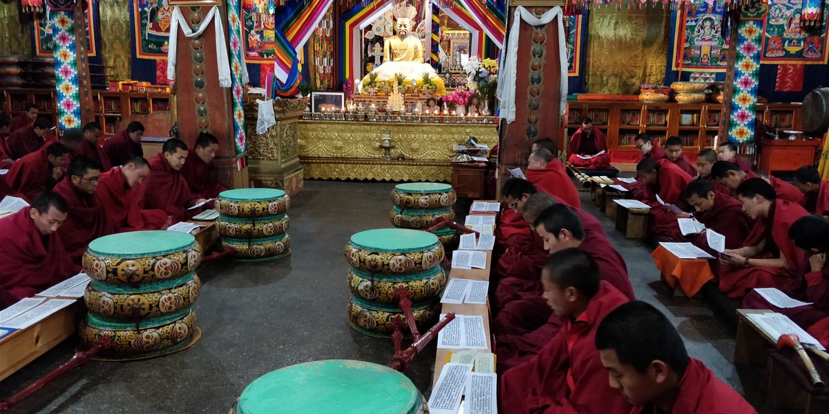 Monks at a Thimphu Monastery performed the day-long ceremony <em>Tagmoi Luejin gi Dhok</em>, a prayer to prevent misfortune to a tiger.