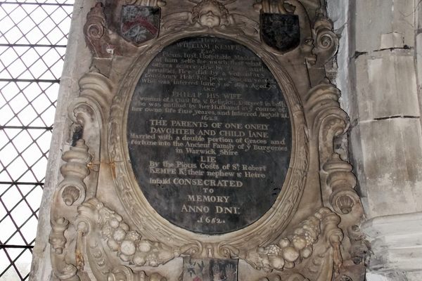 The Kempe memorial tablet.