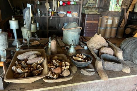 rubber tapping tools at "company store" 
