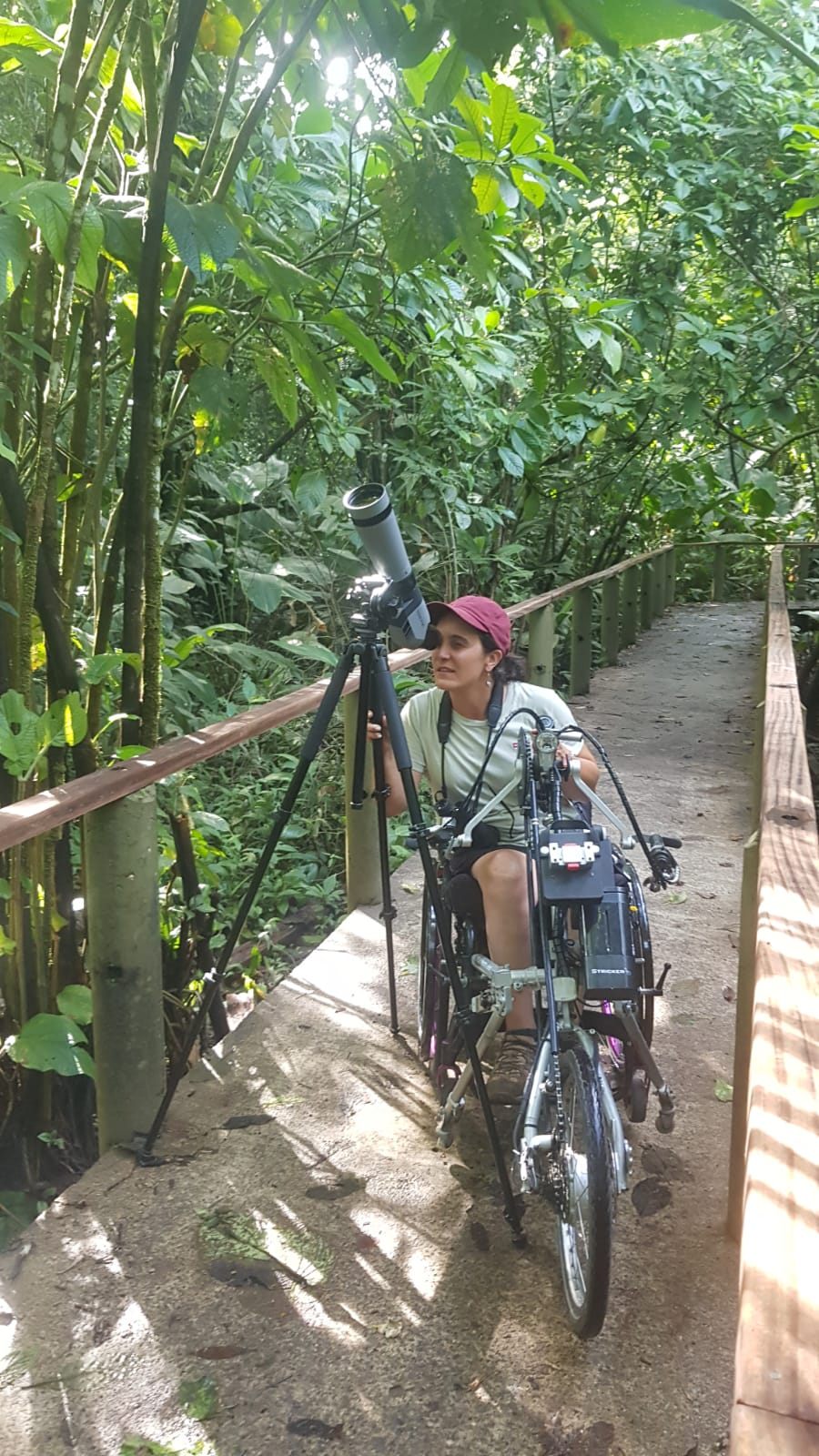 Seen here in Manuel Antonio National Park, Costa Rica, Aguilar-Carrasco works to make natural spaces accessible to all.