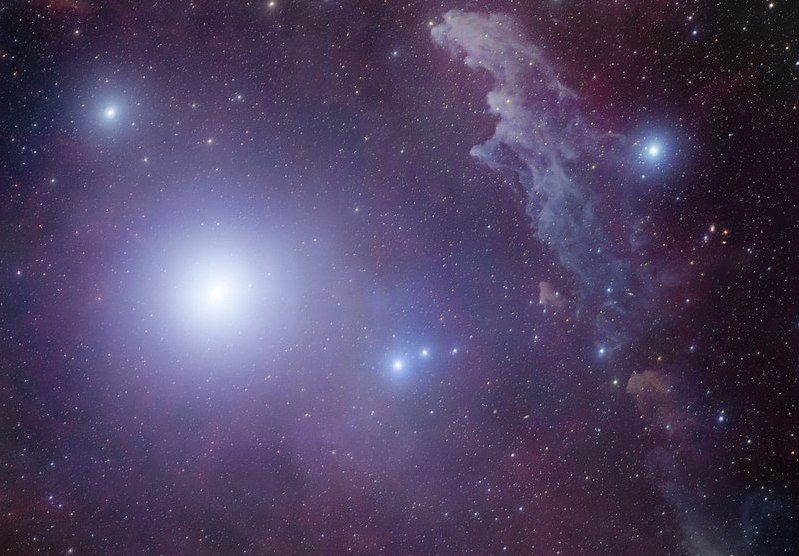 The supergiant star Rigel, which inspired the space opera <em>Rigel 9</em>, is hundreds of thousands of times brighter than our sun.