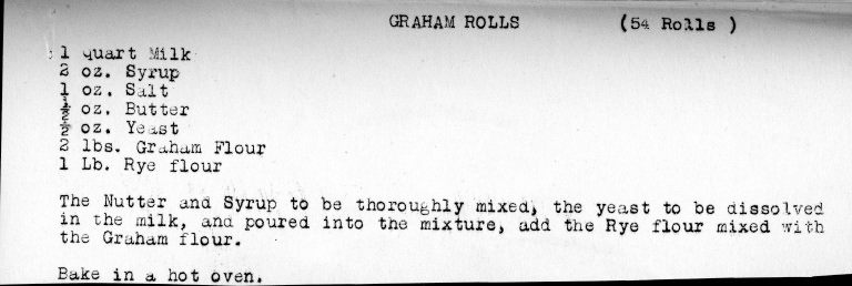 Graham Rolls recipe.