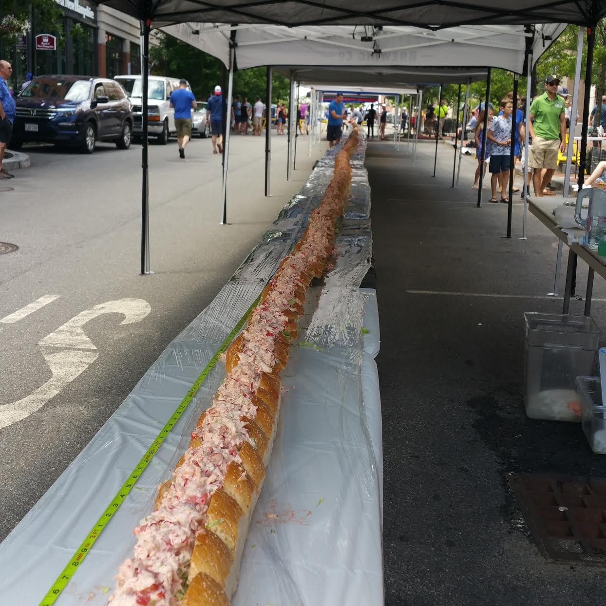 The 159-foot roll, stretching as far as the eye can see.