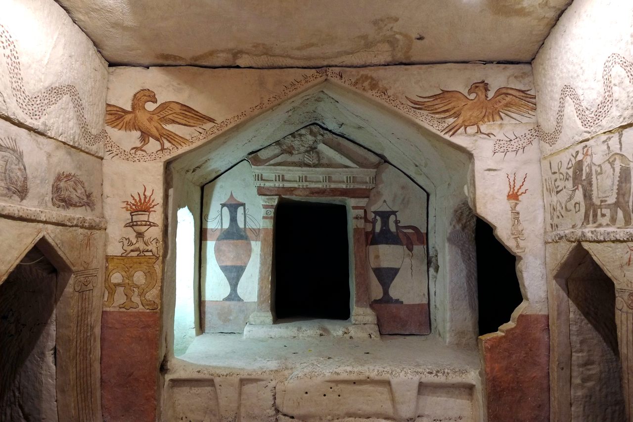 Apollophanes Cave, a burial site in Israel's Beit Guvrin-Maresha National Park. 