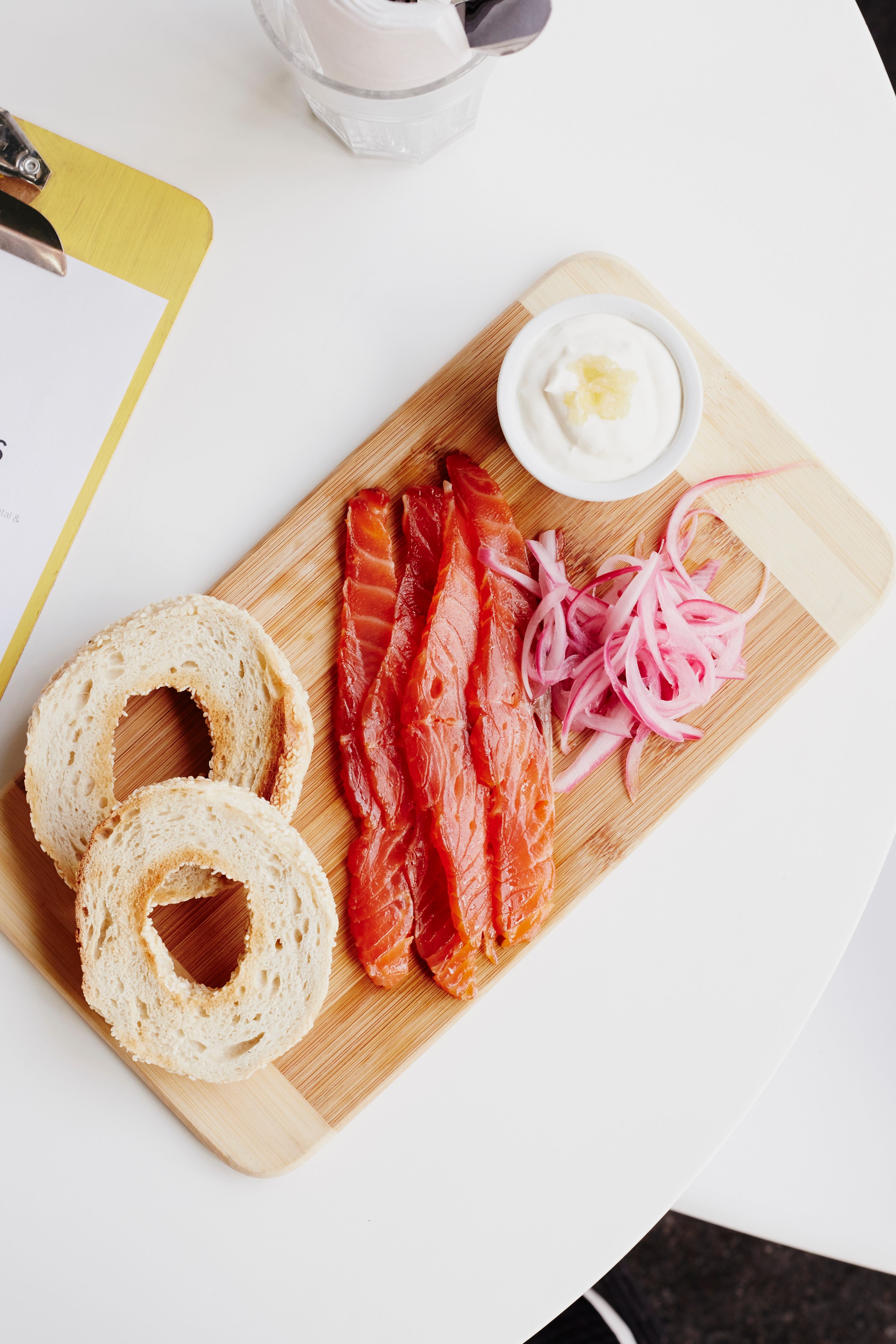 Romanow's Moroccan bagel board sums up her mission succinctly.