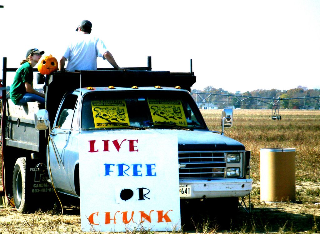 Fans and their ammo at the 2008 World Champion Punkin Chunkin.