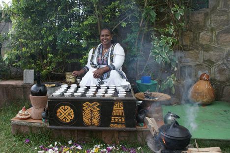 Coffee ceremonies are family and community events.