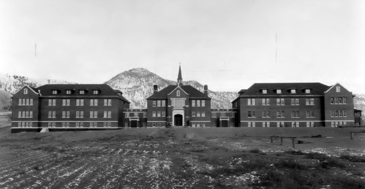 Kamloops Indian Residential School in British Columbia, 1930.