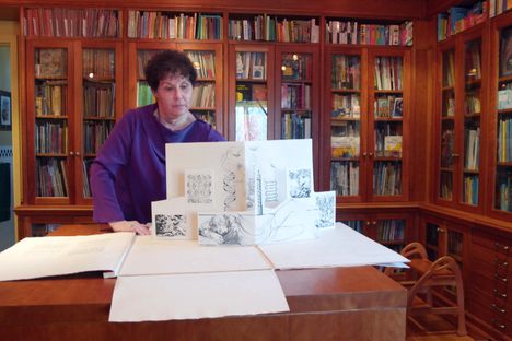 Ellen G.K. Rubin displays one of her pop-up books.