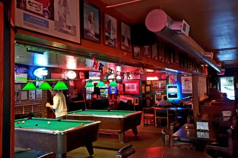 Slooper Pool Hall and Framed Boat Club Decor