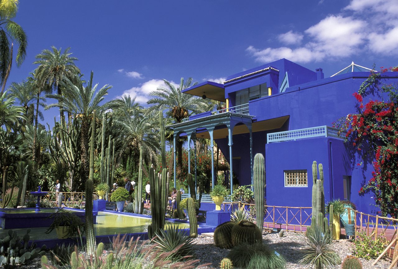 French painter Jacques Majorelle, who designed the buildings and gardens now known as Jardin Majorelle, trademarked its striking color before his death in 1962.