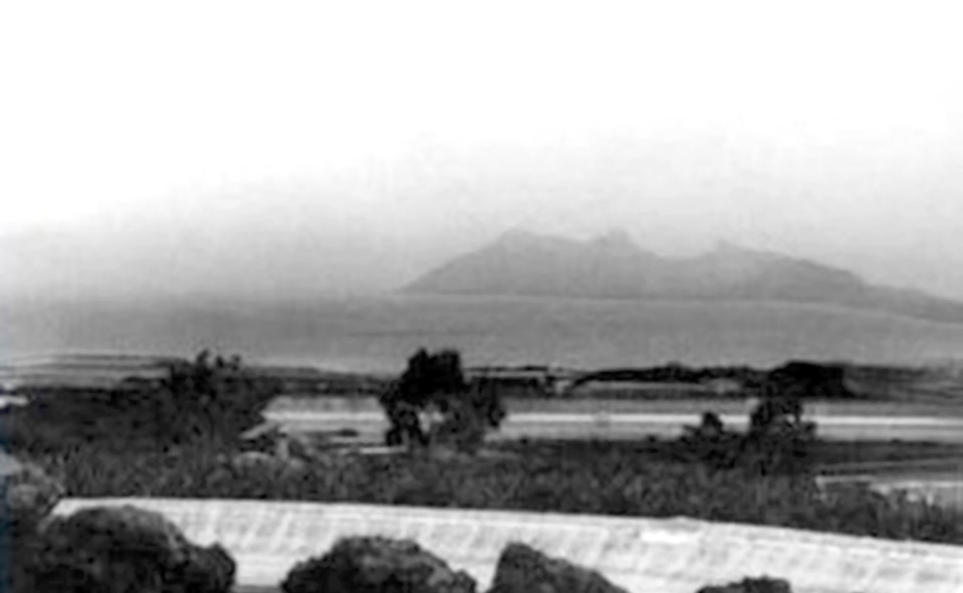 In September 1957, photographer Manuel Rodríguez Quintero took this photo of a distant, craggy landmass he assumed to be the legendary San Borondón island. 
