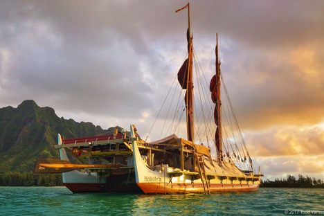 Hōkūleʻa on its current voyage. 
