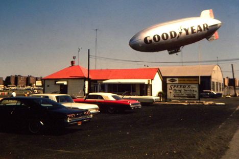 Flushing Airport in 1965, when Gross first fell in love with blimps.
