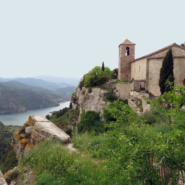 Medieval church in the clifftop village of Siurana