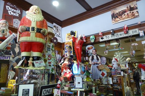 An assortment of memories and collectables on display. 