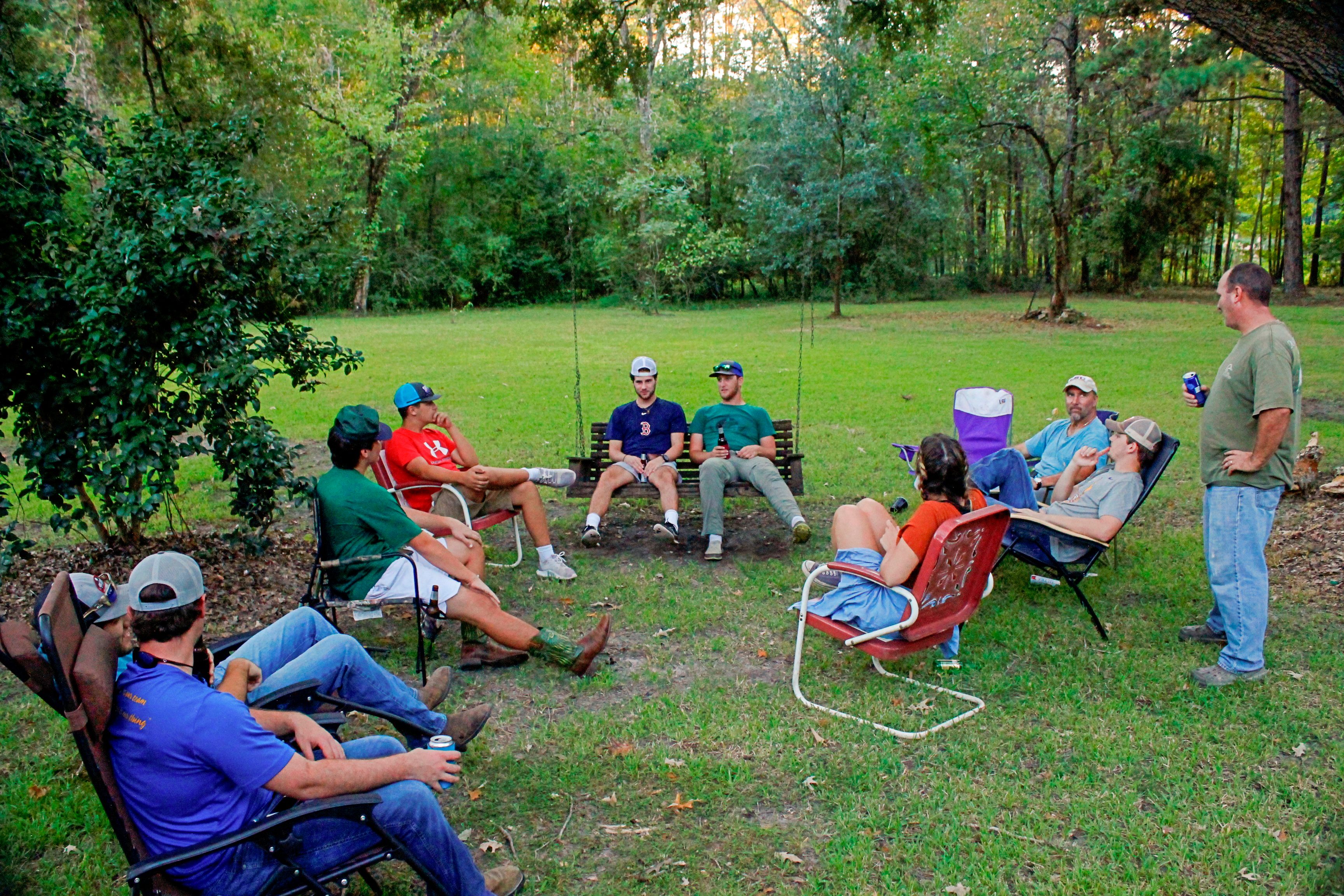 The family gathers at "the camp" each year.