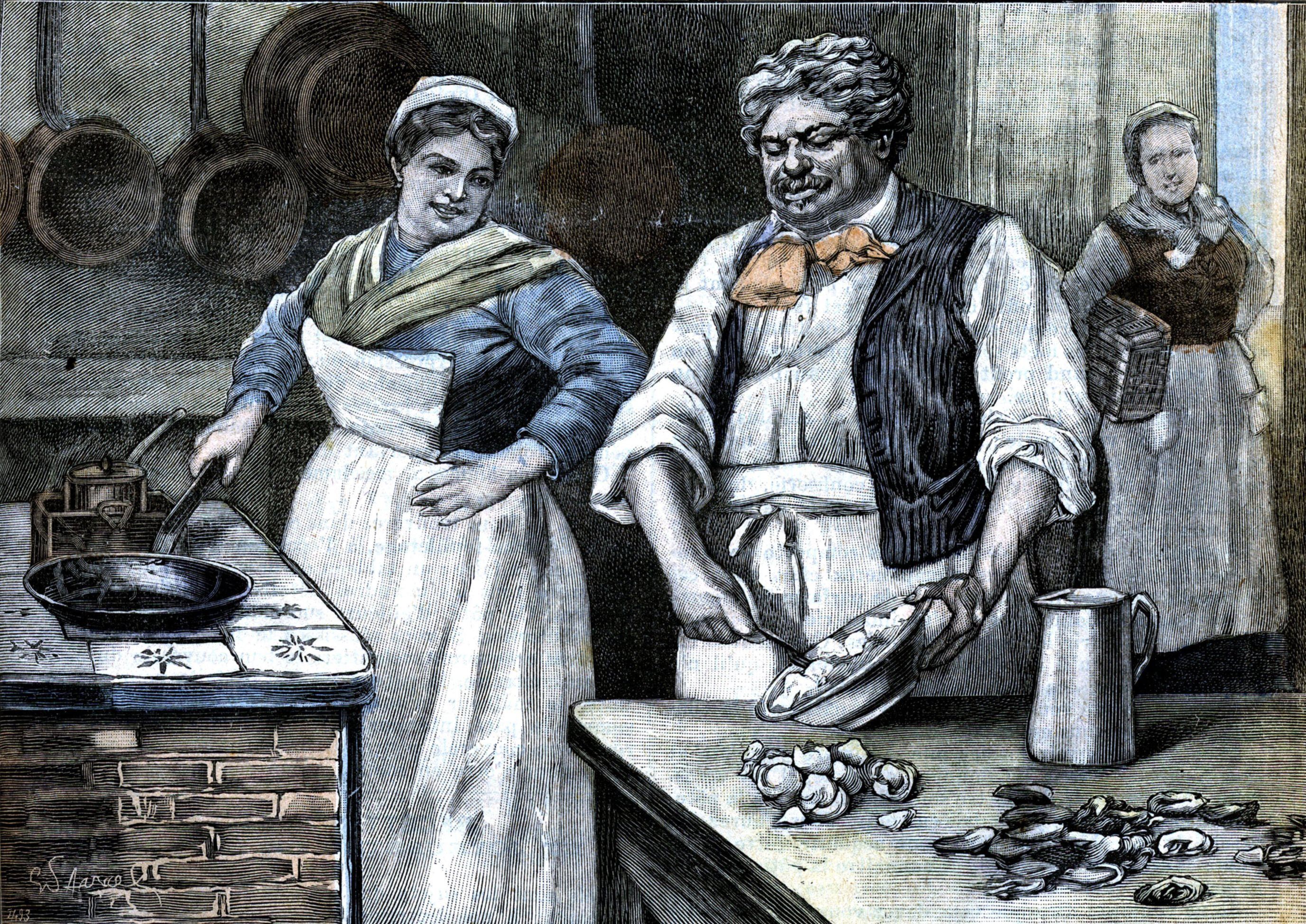 Alexandre Dumas the Elder, known as <em>Dumas Père</em>, preparing his oyster omelette.