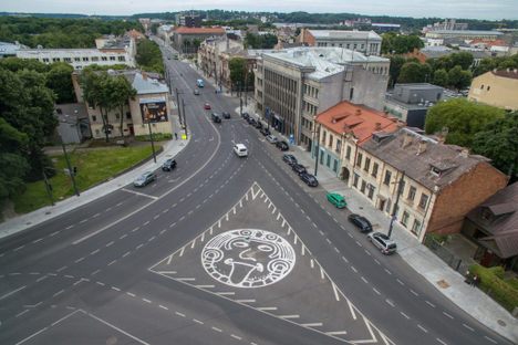 George Maciunas Square seen from above.