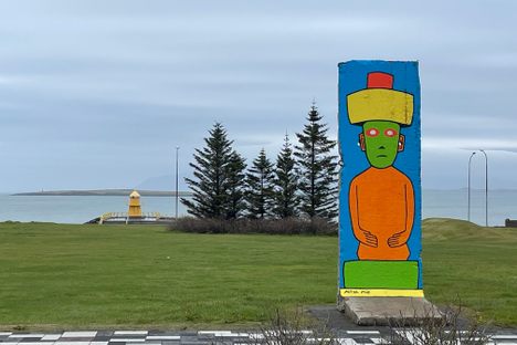 Piece of Berlin Wall In Iceland