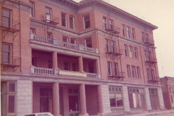 Goldfield Hotel main entrance on Columbia Street in 1976