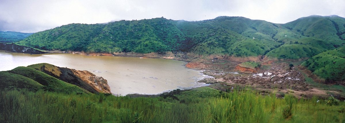 Lake Nyos in 1986, weeks after the deadly gas eruption.