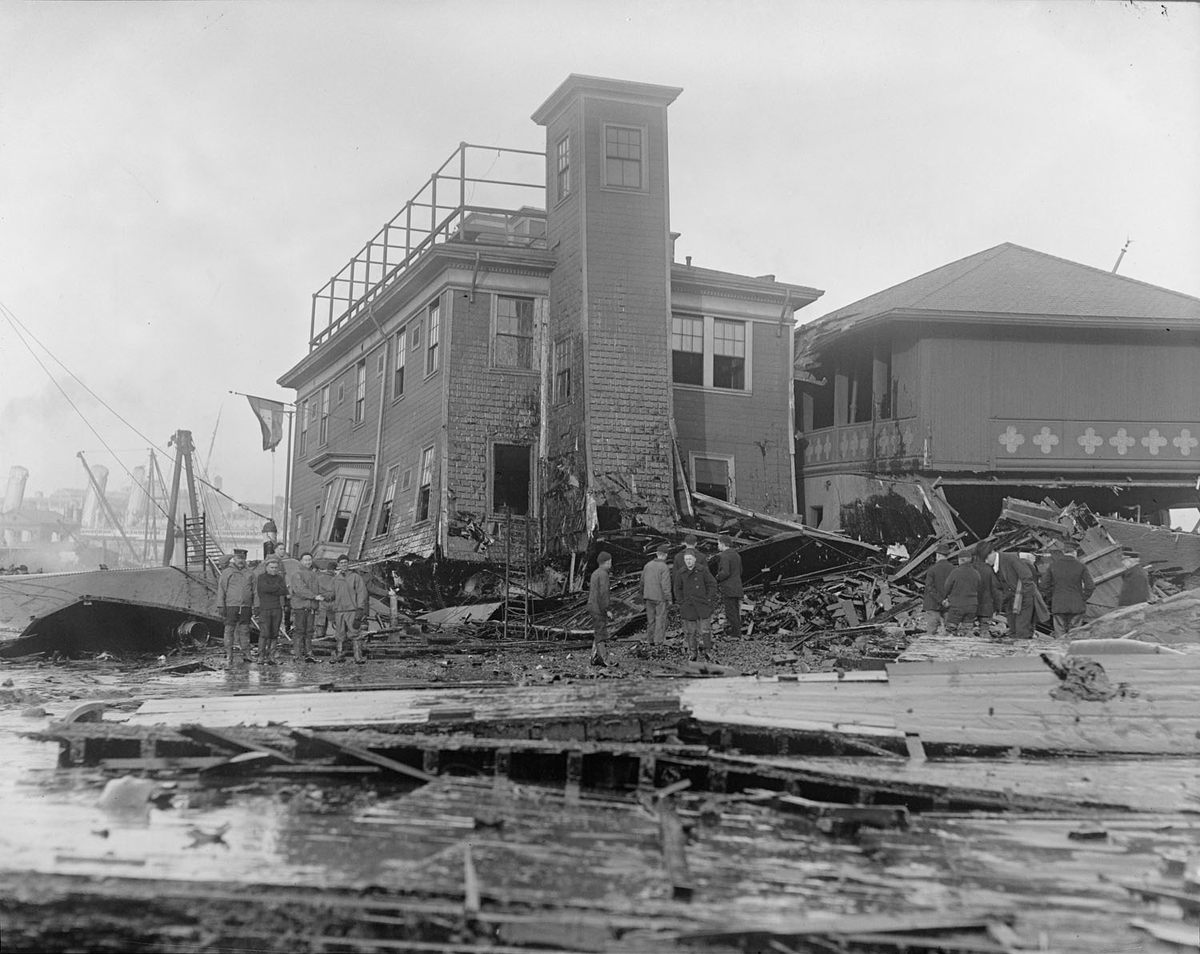 Fire House no. 31, damaged.