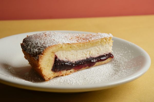 A slice of cake is the perfect coda to a meal at Piatto Romano.