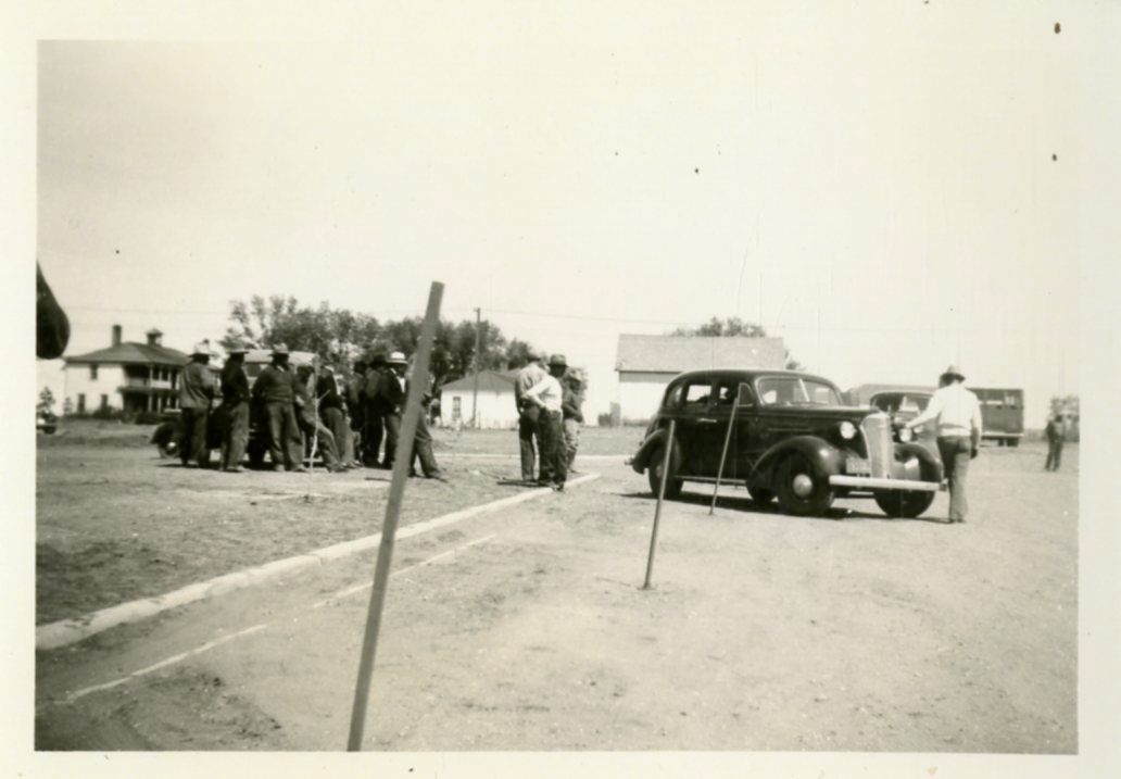 A driving test in the 1930s. 