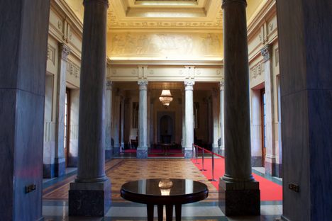 The interior of the main room