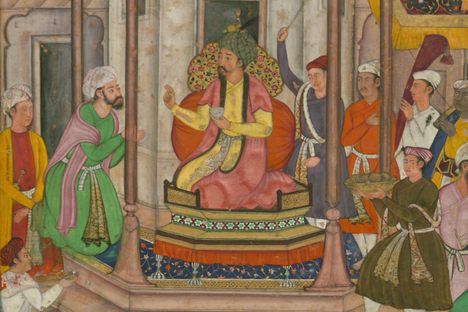 Babur Being Entertained in Ghazni, from the
Baburnama, the memoirs of Ẓahīr al-din Muhammad.
