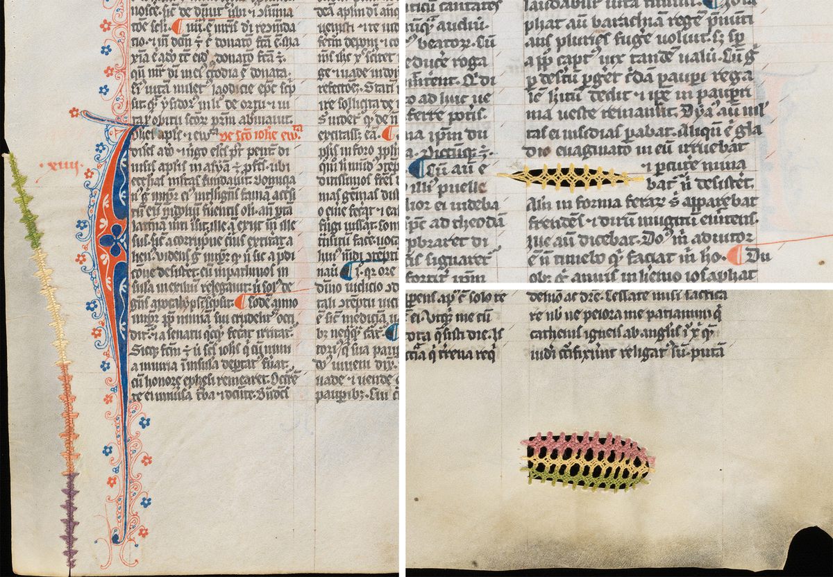 A series of repairs made in James of Voragine’s 14th-century <em>Golden Legend</em>.