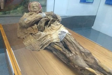 The mummy of Fray Lázaro de la Cruz de Santofimia.