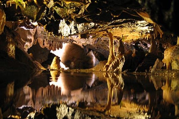 Cheddar gorge and caves.