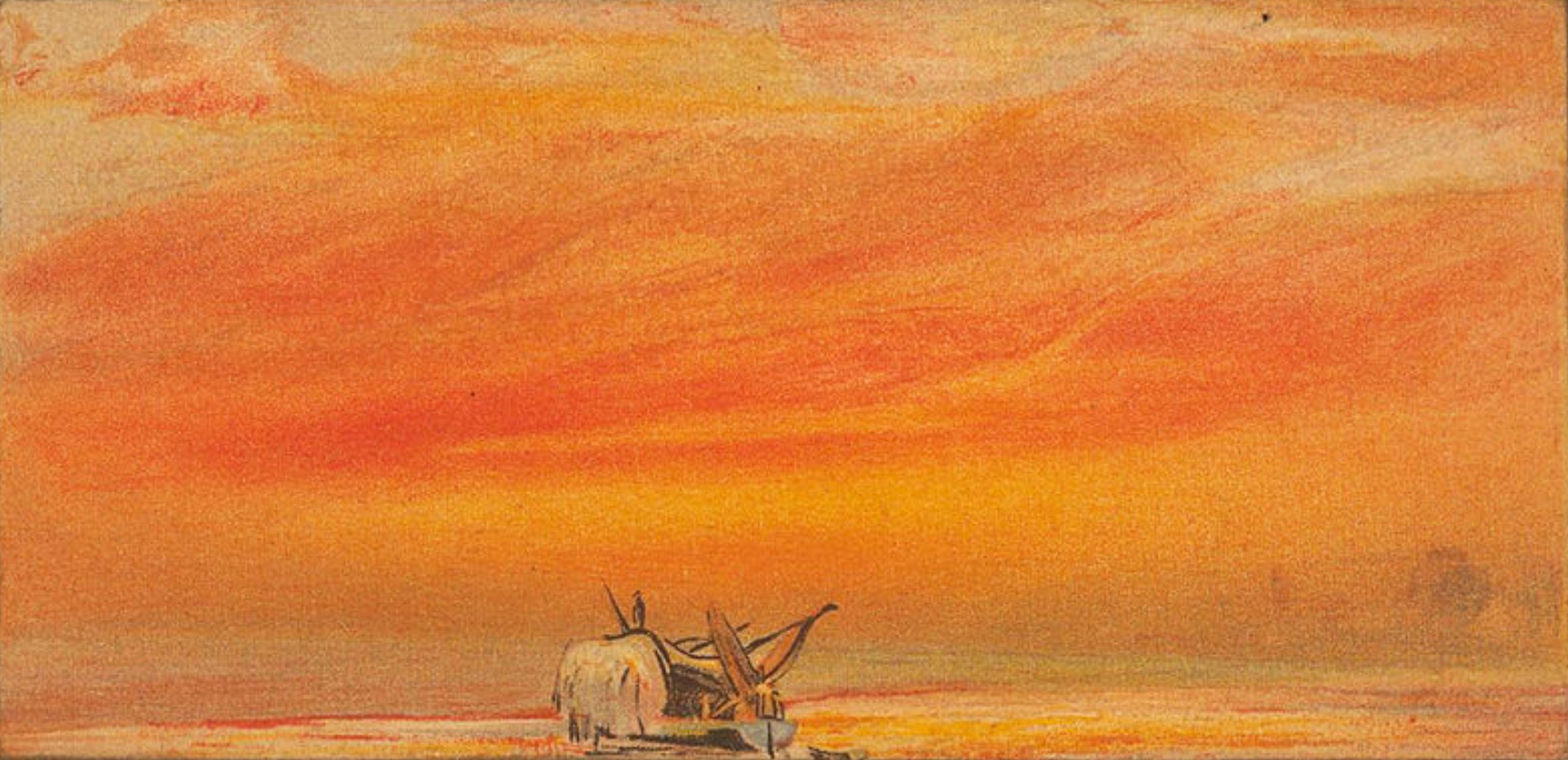 The sky in Chelsea, London, as seen by painter William Ascroft, around 4:40 p.m., on November 26, 1883.