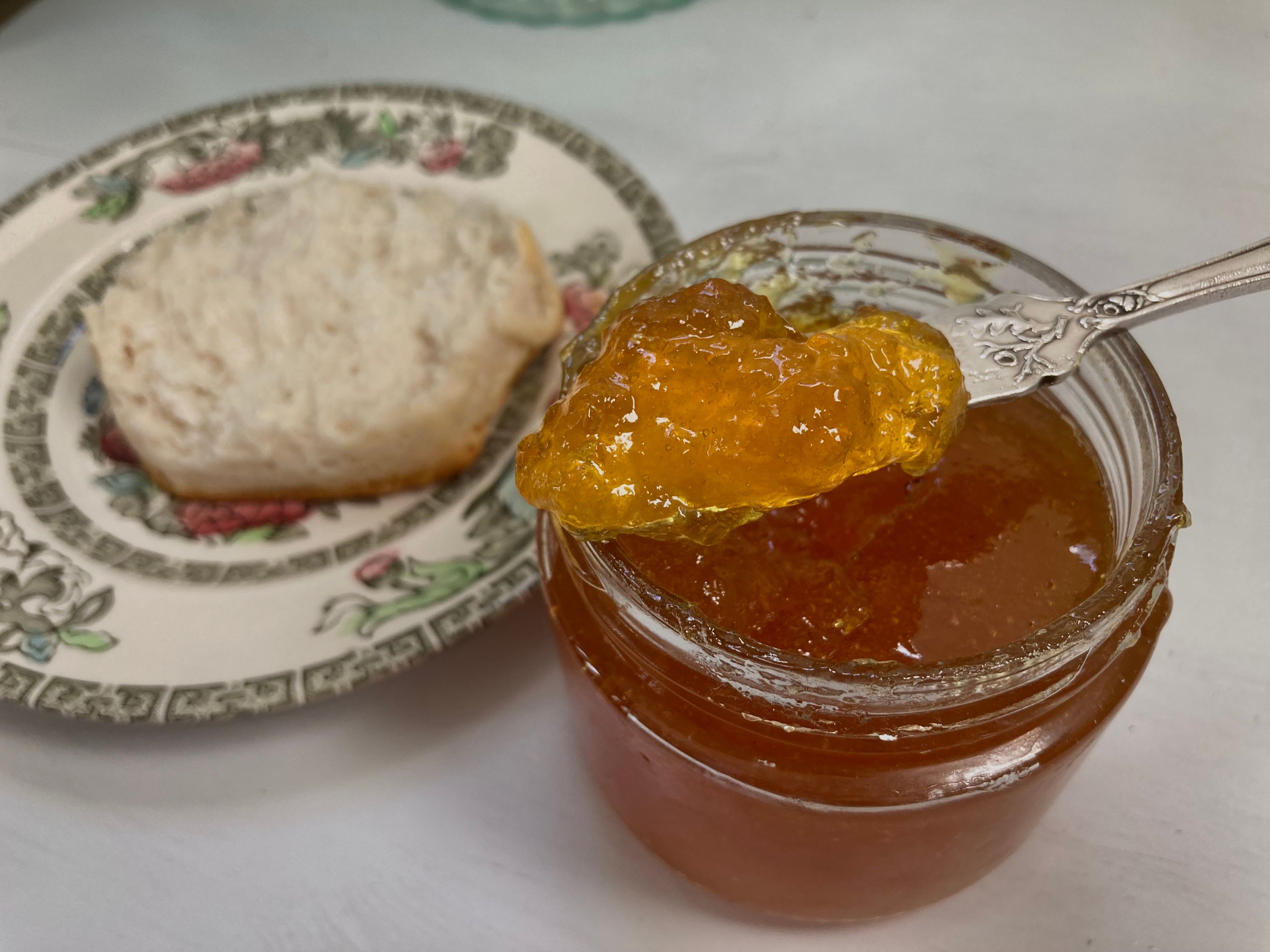 Three ingredients plus water makes this delicate jelly.