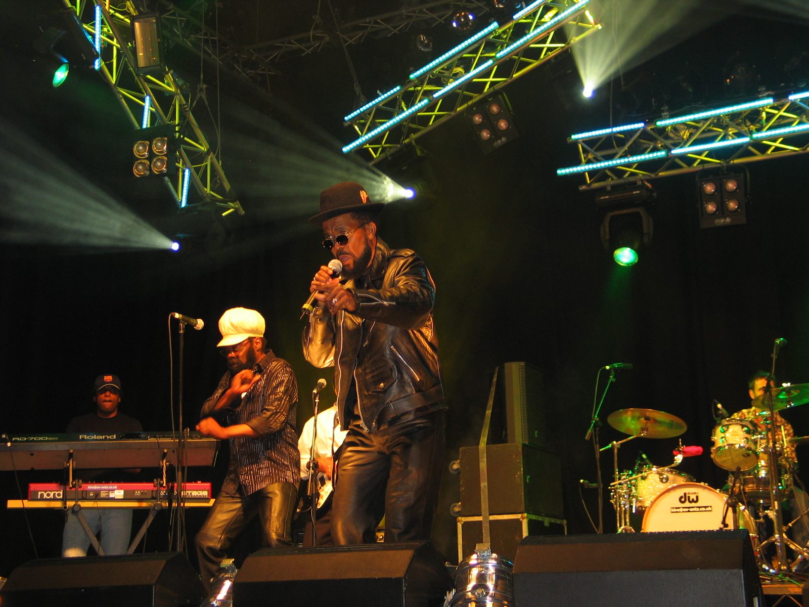 Prince Buster performing with Delroy Williams and The Junction Band at the 2008 Cardiff Festival in Cardiff, United Kingdom.