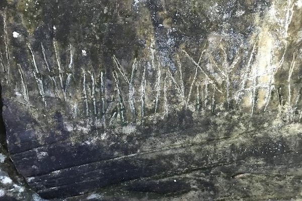 Petroglyphs.