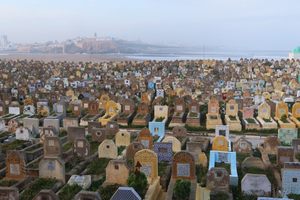 Sidi Ben Achir Cemetery in Salé, Morocco