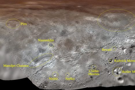 Some of Charon's newly named features.