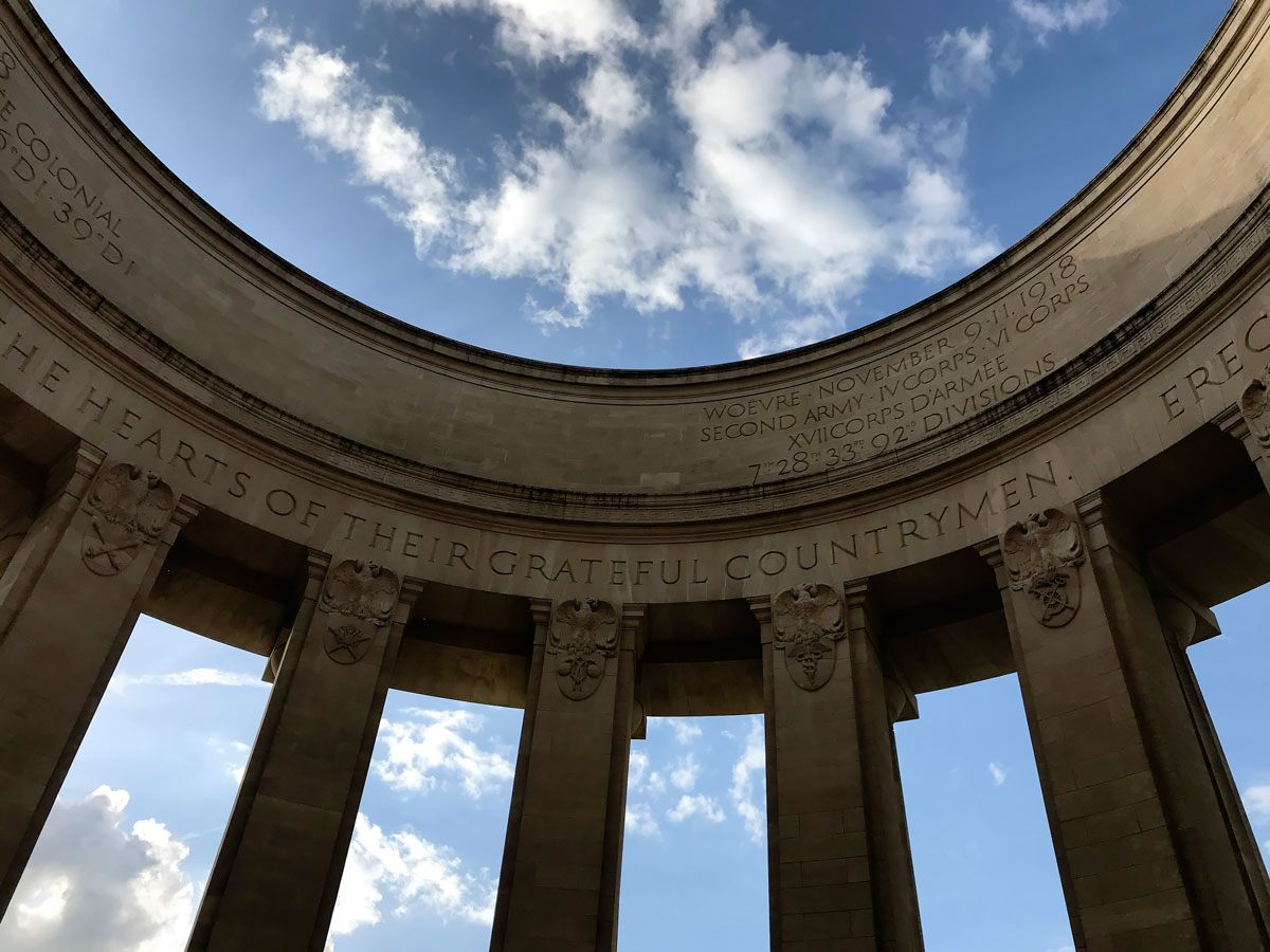 The interior of the Montsec American Monument, built by the American government in the 1930s to commemorate U.S. soldiers killed in 1917 and 1918.