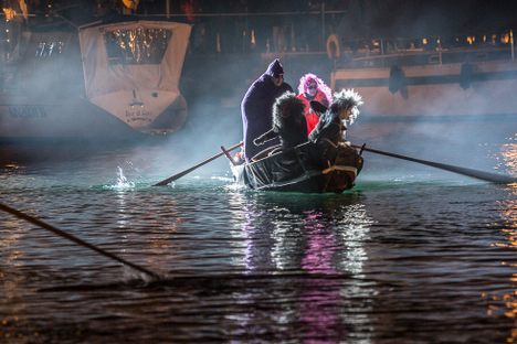 On January 5, in the historic harbor of Grado, Italy, the witches of the sea approach. 